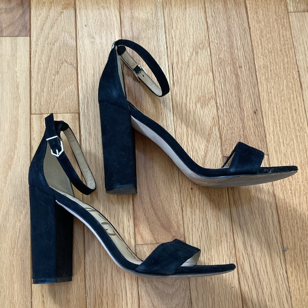 Sam Edelman Women's Yaro Ankle Strap Block Heel Sandals 7.5 suede - Picture 8 of 8